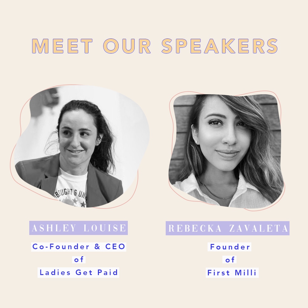 Please join us tomorrow on Wednesday, March 31 for a deeper dive into how <a href="/ashelylouise/">ashley gregory</a> of <a href="/ladiesgetpaid/">Ladies Get Paid 💃🏻💸</a> as well as <a href="/rebeckazavaleta/">Rebecka Zavaleta</a> of @firstmilli_ jump into a no frills discussion. Thanks to <a href="/public/">Public</a> and <a href="/hercapitalinc/">HerCapital</a> for hosting. 💜

l8r.it/wAHh