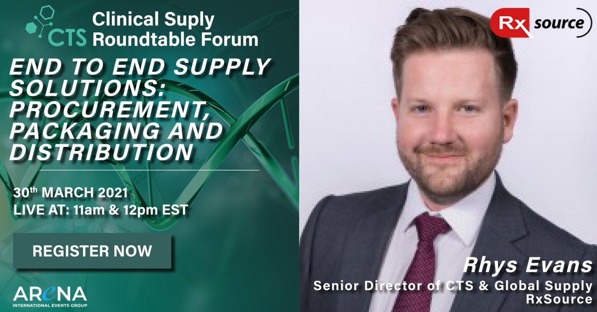 ArenaIntCTS's tweet photo. 6. End to End Supply Solutions: Procurement, Packaging and Distribution. Led by Rhys Evans, Senior Director of CTS and Global Supply, @rx_source 

We will discuss how you can save costs and time without compromising on quality and more... https://t.co/NbxFT9xPgk