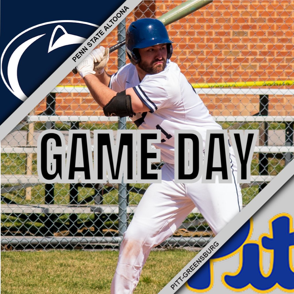 Penn State Altoona baseball travels today, playing two against Pitt-Greensburg. Let's go, Lions!!
⚾#GameDay
🆚Pitt-Greensburg (DH)
⏰1 p.m.
📍Bobcat Park - Greensburg, Pa.
📊 ow.ly/JddE50EbrXy
📺 ow.ly/fX7T50EbrYJ
#d3b