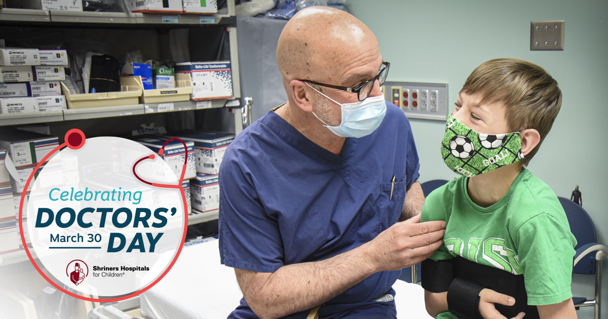 shrinershosp's tweet photo. Today is National Doctorsβ Day! Thank a Shriners Hospitals for Children doctor who has made a difference in your life. β₯οΈ #DoctorsDay https://t.co/rc1HtXXqc1