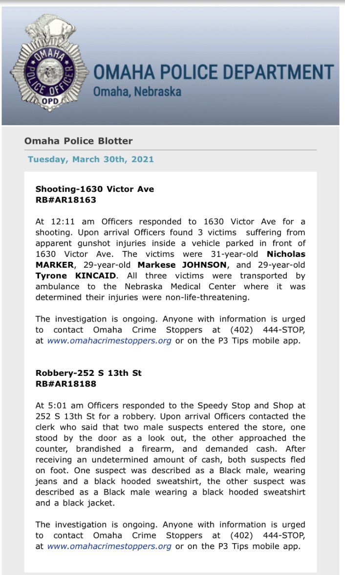 Omaha Crime Stoppers (@opdcrimestop) on Twitter photo 