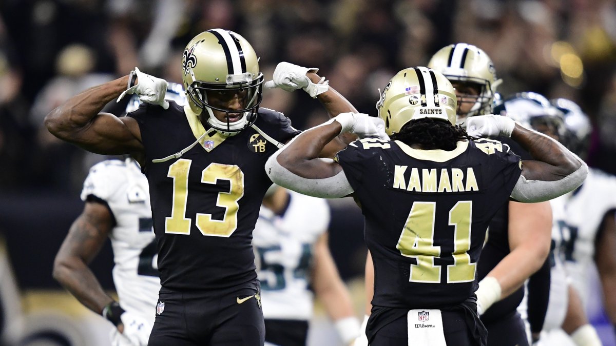 Saints's tweet photo. Best WR-RB duo in the league ⚜️ https://t.co/Lq1fJXmObP