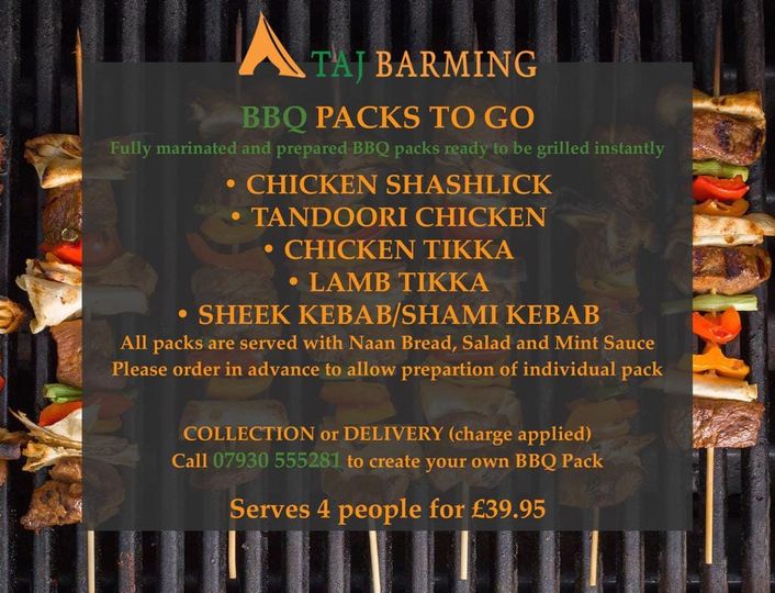TajBarming's tweet photo. The sun is shining and we are re-starting our popular BBQ packs again! Please order in advance with preferred notice from the day before. We can also create a bespoke BBQ pack to your taste so get in touch and get grilling!👩‍🍳🍡👨‍🍳
#tajbarming #maidstone #bbq #bbqpacks #summervibes https://t.co/vQjby6n2uJ