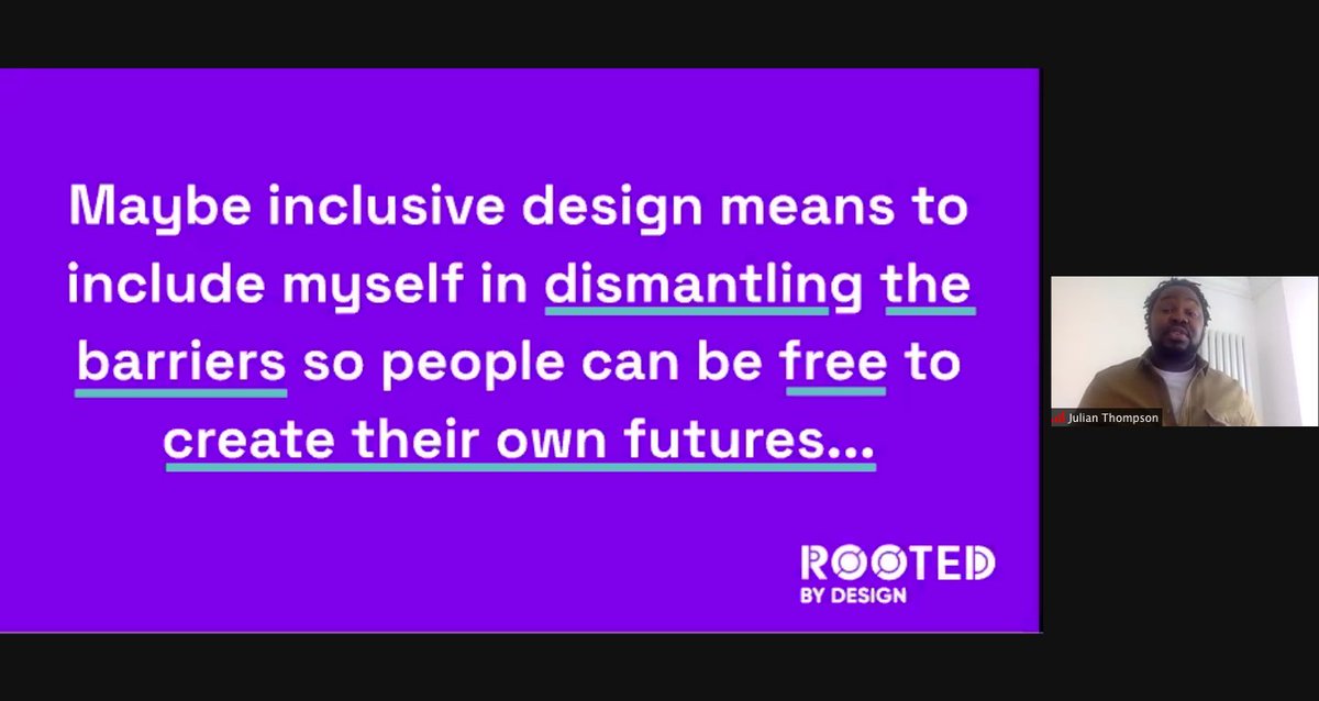 designcouncil's tweet photo. "Design is political... we are not trying to equalise; we are trying to level the playing field. It's time to do more equity stuff" @julesequity &amp; @zaisha_smith at today's event #Conversations with #BlackCreatives @maccymacx @Ameena_Curates @Trottykins @catdrew_ #BLKCREATIVES2021 https://t.co/4wG0S7fAY5