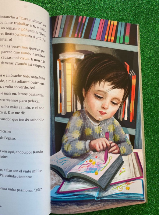 EdGalaxia's tweet photo. "Agora na primavera fixen nove anos. Son moitos para non procurar nada de proveito na vida, así que vou escribir un libro"
Xela Arias, "Non te amola!". Ilustracións de @LuzBeloso. ✨💫 #libroinedito #XelaArias #LetrasGalegas2021 #EditorialGalaxia https://t.co/9T3rUBcqTN