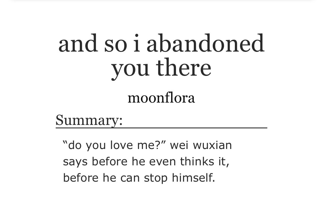 eggiesoup's tweet photo. [fic] and so i abandoned you there

mdzs, chengxian, post-canon, secret rendezvous, mature, 5k+ words

https://t.co/NlEGuDwBGp https://t.co/qYwMgSy8dS