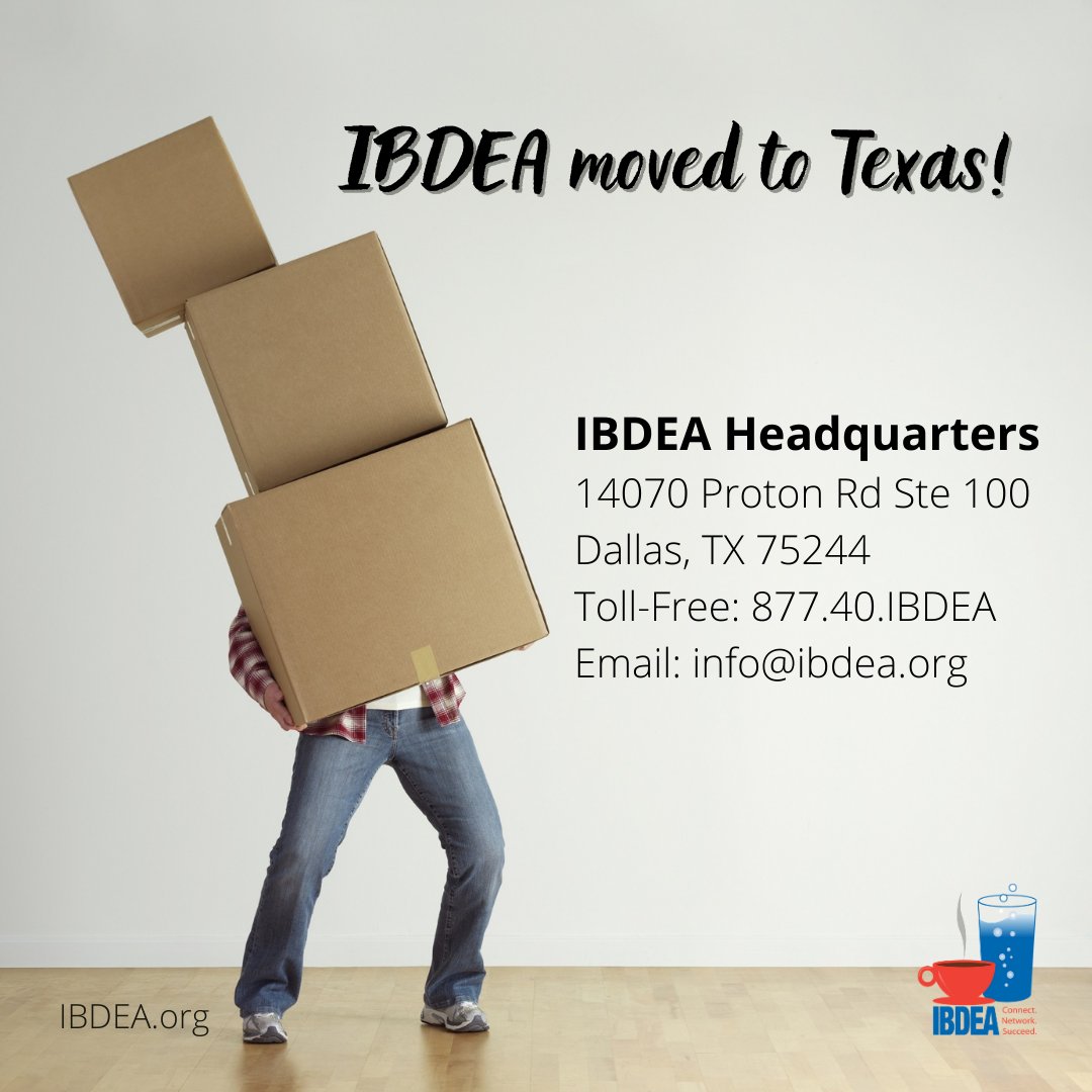 the_ibdea's tweet photo. IBDEA has moved to Texas! The transition from Cornerstone Associates (Marv &amp; Stef) to the new management team is almost complete. Please welcome CJ Marchain, Account Executive and Lenette Egan, Executive Director. https://t.co/tTa771IUeW