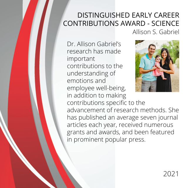 #SIOPSalutes: Recognizing 2021 Distinguished Early Career Contributions Award - Science recipient Allison Gabriel. #IOPsych #SIOPSmarterWorkplace