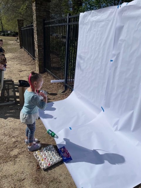 AtlAcademy's tweet photo. Counting eggs, identifying colors, and working on our gross motor skills in the gorgeous sunshine was so much fun (and educational) for our PK3 students! Who knew throwing eggs filled with paint could be an academic activity? https://t.co/6UHbExaZTS