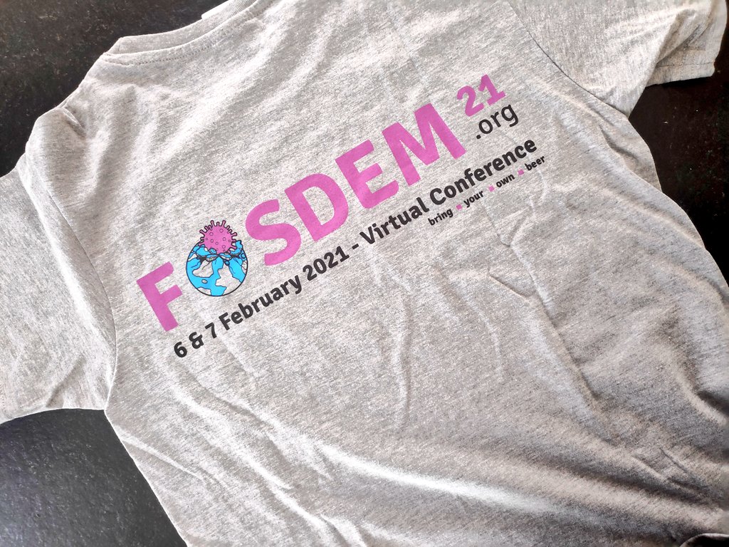 CoderDojoBe's tweet photo. Wow, so cool, this design!
Thanks for this awesome shirt @fosdem !
Great memory of a slightly different, yet fulfilling knowledgesharing weekend!
#Fosdem21 #conference #opensource #community https://t.co/kX7Ub8LRoJ