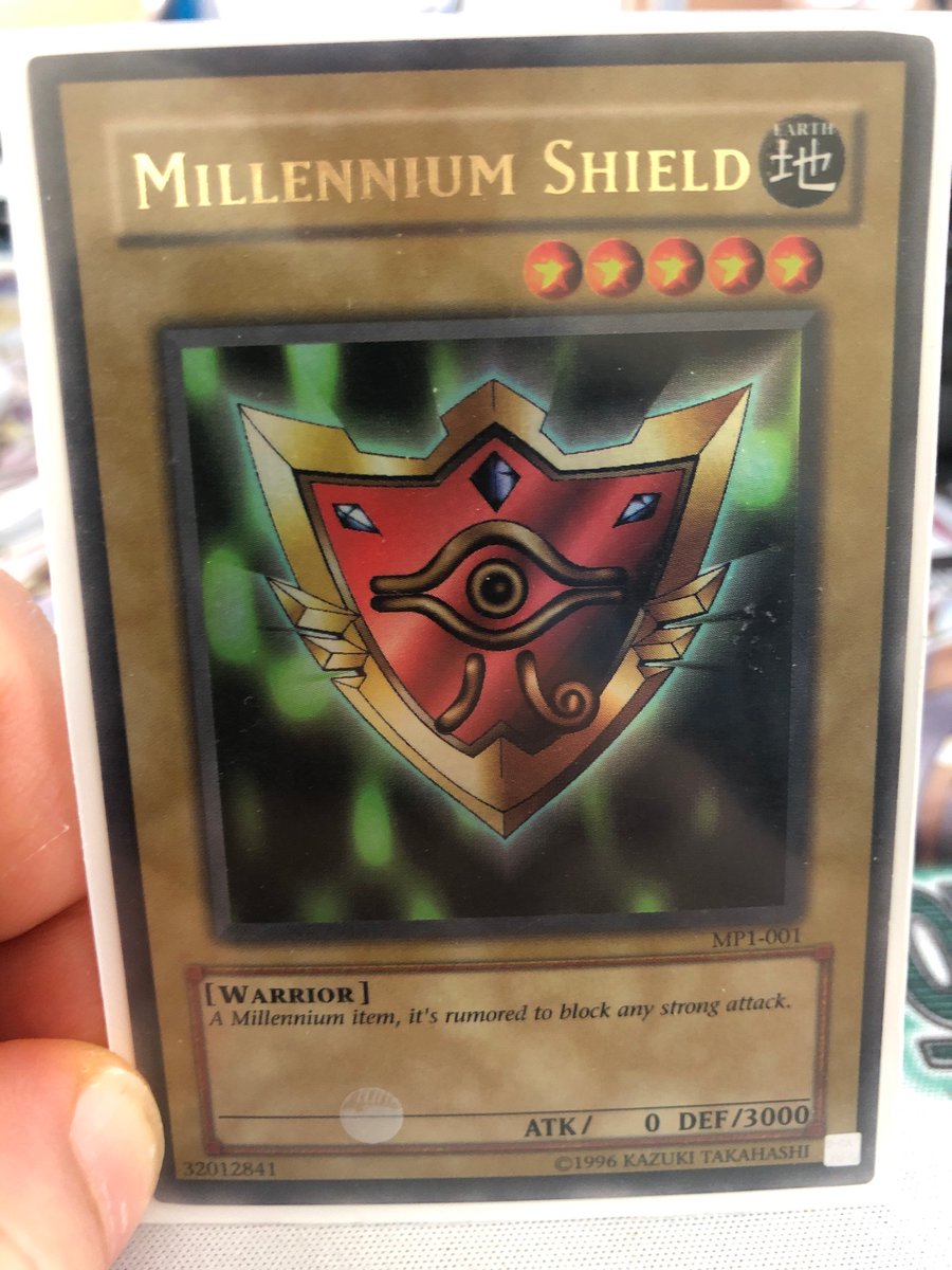 GiladDrillich's tweet photo. @YuGiOh_TCG I can always count on my trusty millennium shield and it’s ability to block any strong attack #sweepstakes #YGOMahad https://t.co/EzM3lVLoBY