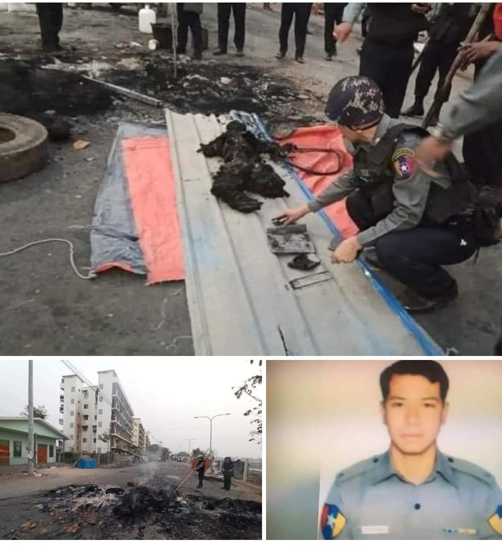 PrincessWu11's tweet photo. Camp Commander No. 7
Police Chief Aung Aung
Maha Aung Myay Township
NLD terrorists burned him alive https://t.co/OW3rA6Qwpj