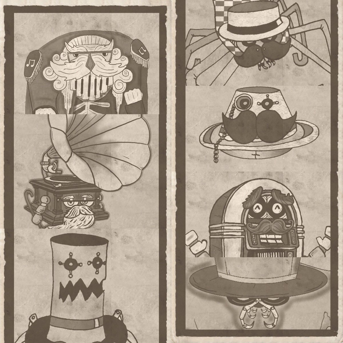 Vamped_Games's tweet photo. Hey funky people!

Early concept art of enemy types that never made it into the final game. The “Vaude-Villains.”

Art by @Matt_da_Martian 

#videogame #conceptart https://t.co/fTzEuihTex