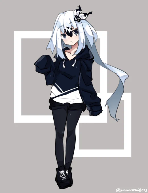 黒パーカーシキちゃん、可愛いなって 