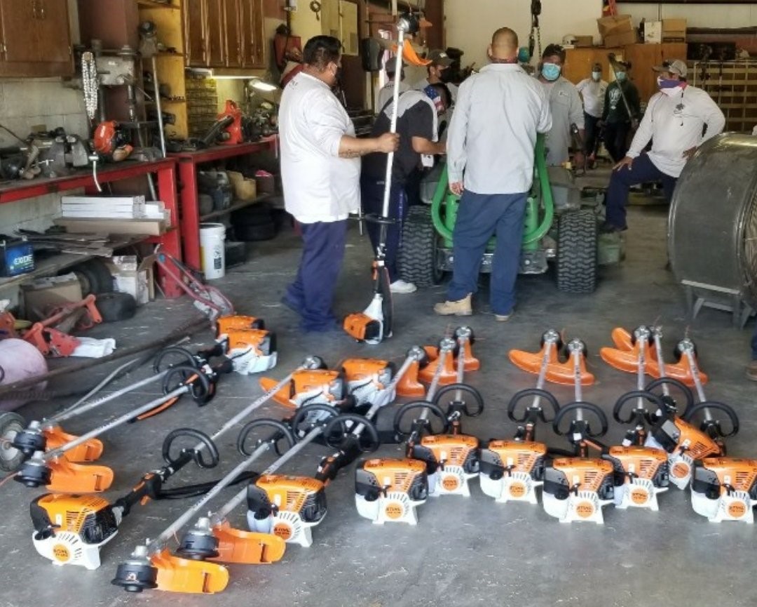 Our Iron Chariots have arrived. THANK YOU to our Superintendent of Schools, Dr. Jorge Arredondo, and our Board of Trustees for investing in our grounds department. Each of the 9 teams is gaining a mower along with 20+ weed eaters! Aye Vamos!#PSJAStrongerTogether @PSJAISD