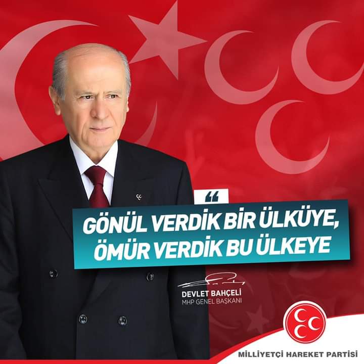durdanebarbaro7's tweet photo. Gönül verdik bir ülküye, ömür verdik bu ülkeye.

MHP Genel Başkanı
Devlet BAHÇELİ https://t.co/bv4csrl9DT
