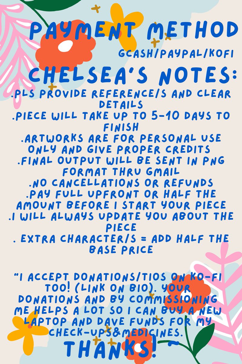 cherushiii_'s tweet photo. /!!PLS RETWEET!!/

🌼COMMISSIONS OPEN🌼

hi! it's me Chelsea, opening my comms again 🌱✨ pls do consider me, it'll help me a lot and my family.

for any inquiries, you can dm me here!! :)) thank you sm 💖

ig: cherushii_12
ko-fi: https://t.co/KYxBBsxrzW

#artph #commissionsopen https://t.co/7BbVPmmeVn