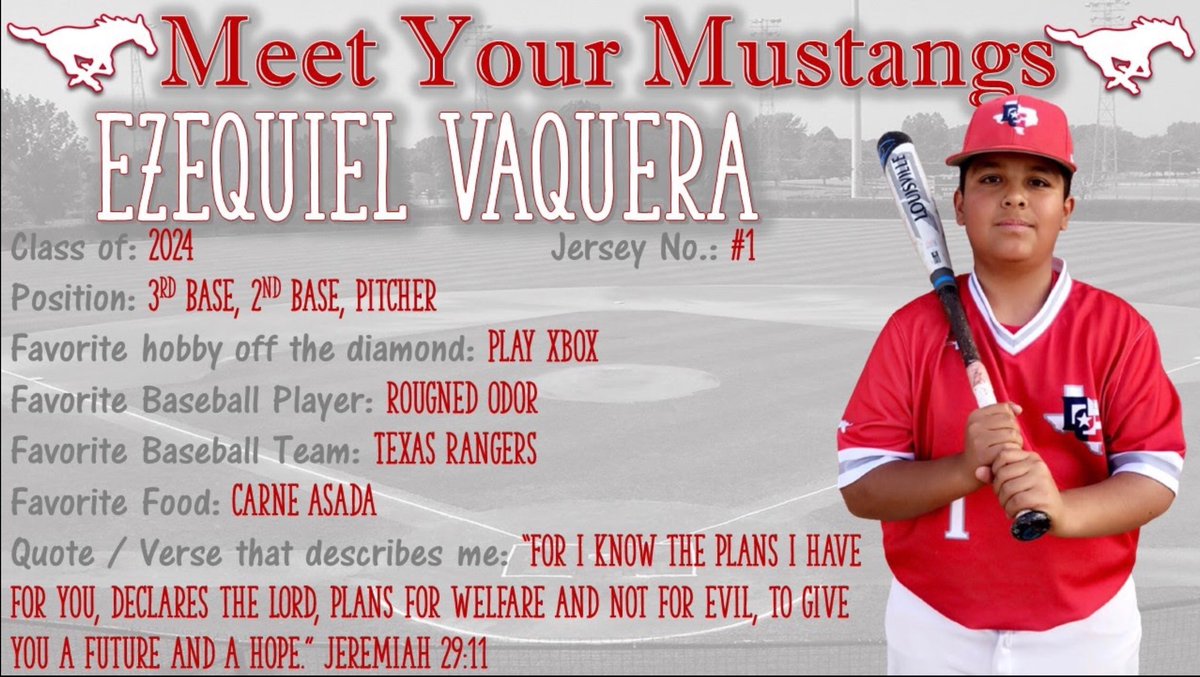 CoachCruz1988's tweet photo. This weeks “MEET YOUR MUSTANGS”! ⚾️🐎💯#TeamDC #DCmustangs #WhateverItTakes #WillOverSkill #RollRedRoll #StangGang https://t.co/oX8AhC6H6W