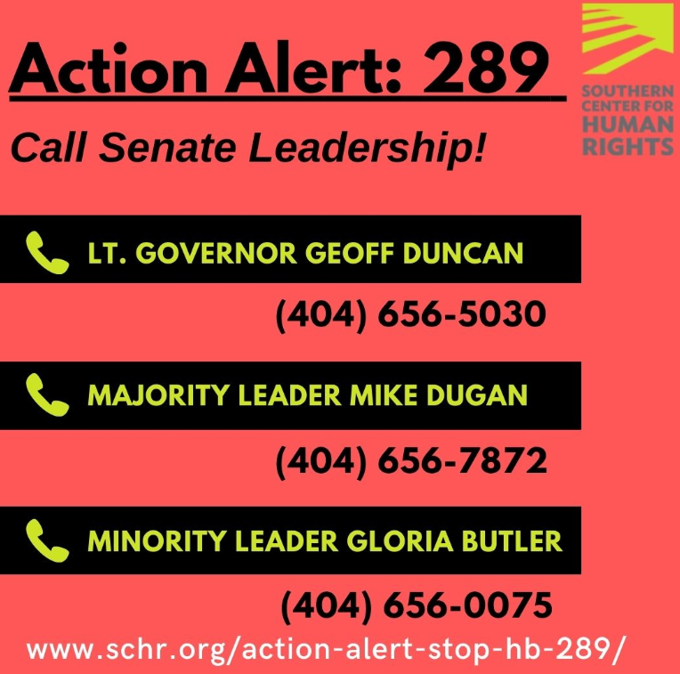 southerncenter's tweet photo. HB 289 violates rights guaranteed in our state and federal constitutions, undercuts community safety and antagonizes the Black Lives Matter movement &amp; thousands of protesters who have demonstrated for racial justice and an end to state-sanctioned violence. https://t.co/8jaDGBkVlh https://t.co/YkvX1X3Wjt