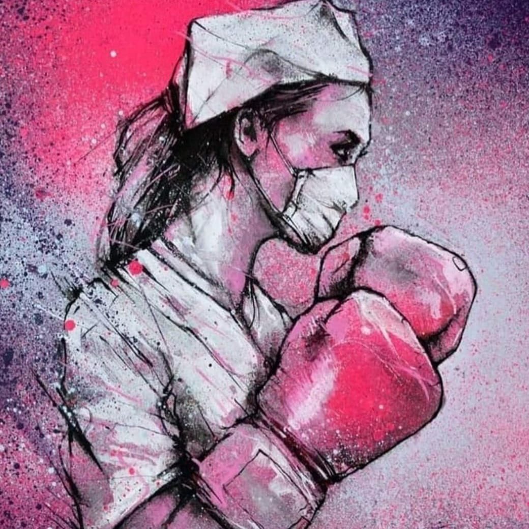 NHSMillion's tweet photo. Most NHS staff are completely exhausted, but they are still putting on their gloves every day to fight for everyone in Britain.

So please keep putting on your mask for them. 

We are so close to the end, let's not spoil it now. https://t.co/W8Gsigp0rZ