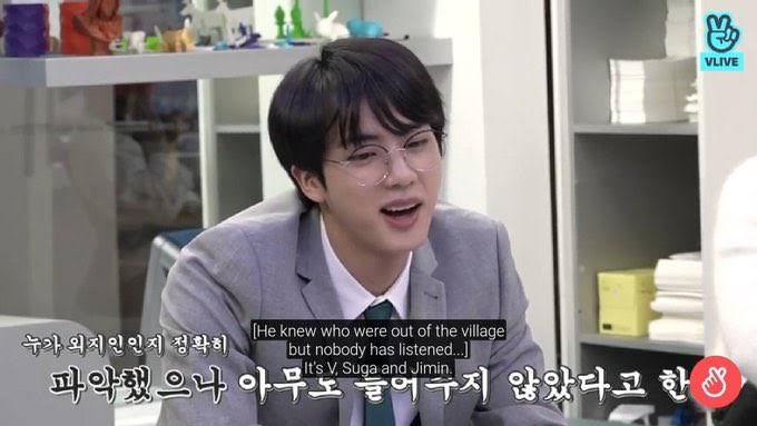jtoni_n's tweet photo. The way seokjin is the ace of run bts https://t.co/uDrfpbNgnF