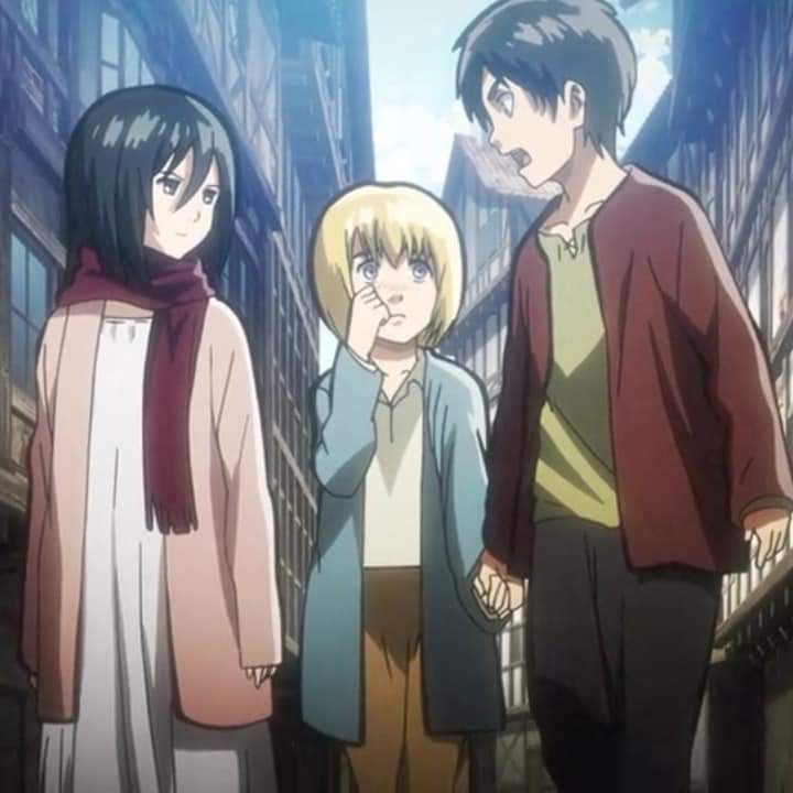 pagevcut's tweet photo. O eren segurando a mão do armin, machuca mais aonde ainda tá doendo https://t.co/6LBzTr19Gg