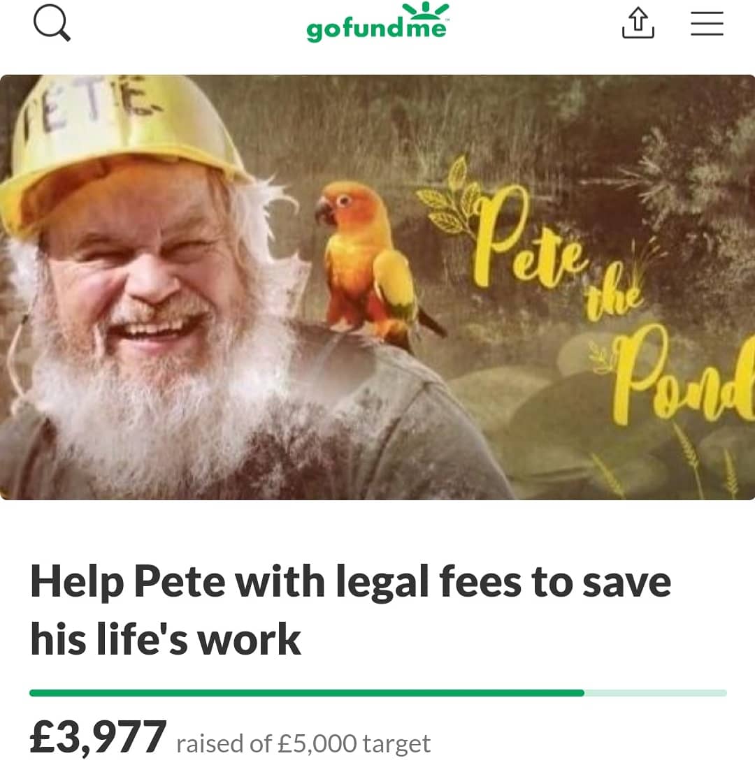 petethepond's tweet photo. Amazing to see the amount if donations ive gained to help in fighting the council so I can keep biodiversity increasing my garden. https://t.co/uklrDuHnAc