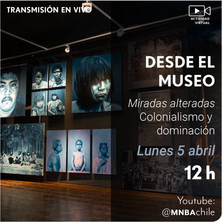 culturas_cl's tweet photo. Vía @MNBAChile:
📌 Súmate a una nueva transmisión en vivo desde el #Museo, para revisar la exposición #MiradasAlteradas de la artista #VoluspaJarpa, y dialogar sobre algunos de los relevantes temas que plantea. 
Lunes 5 de abril, 12hrs., vía Youtube Live #MNBAChile.
#MNBAenCasa https://t.co/YXWU5dXl5z