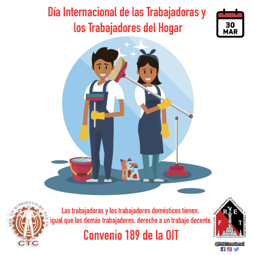 FretNacional's tweet photo. #DiaInternacionalTrabajadoradeHogar.
#PorUnaReciprocidadLaboral en la @FretNacional  se brinda capacitación técnica y política para la defensa de sus los derechos laborales, sin dejar de exigir al Estado mexicano que cumpla las obligaciones del Convenio 189 de la @OITAmericas. https://t.co/nNJPy4u9Gz