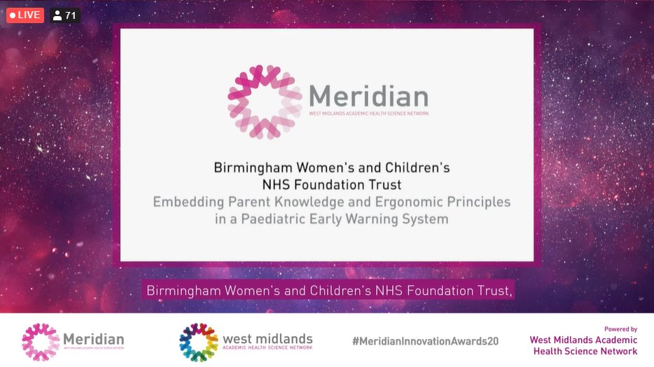 BHPComms's tweet photo. Next up, the Patient Safety and Improvement Award. The 🏆 goes to...
Embedding Parent Knowledge and Ergonomic Principles in a Paediatric Early Warning System 👏👏👏
#P2EWS @MarySalama @KarlEmmsBCH @RAPIDINDEX @BWC_ClinicalEd @BWC_CPADS 
#MeridianInnovationAwards20 @PtSafetyWM https://t.co/k3EQbYiRhb