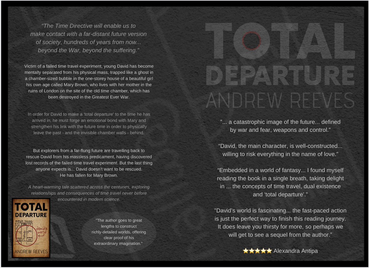 Would anybody like to give my #novel an honest #review on #Amazon?

Victim of a failed #timetravel #experiment, young David finds himself mentally separated from his physical mass... by 100 years!!! #YA #Scifi #adventure

US: amazon.com/dp/B08CLV4Y1Z
UK: amazon.co.uk/gp/product/B08…