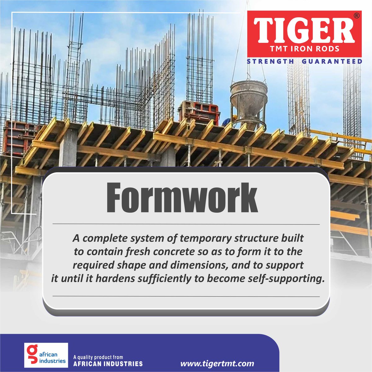 TigerTmt's tweet photo. Our focus word today is "Formwork". Do you know?
#BuyAGenuineTMT
#LetsBuildTogether
#TIGERTMT
#glossary https://t.co/wAybUZOUhc