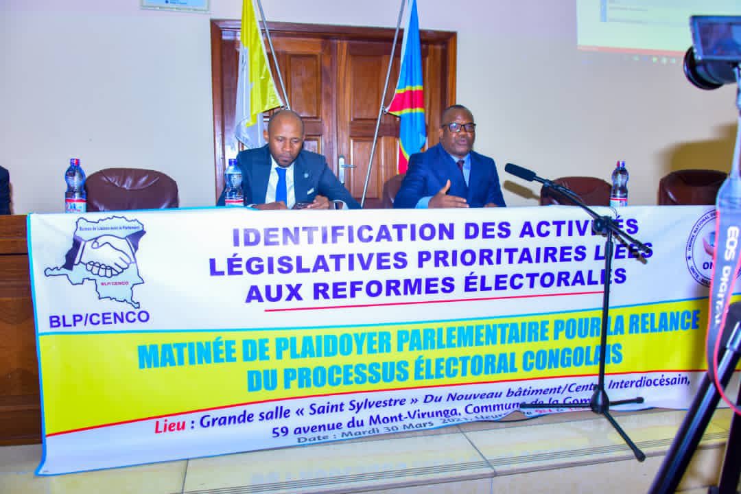 cenirdc's tweet photo. Convié à la matinée de plaidoyer parlementaire pour la relance du processus électoral Congolais organisée par l’ordre national des experts électoraux #ONEEL au Centre Interdiocesain ce mardi 30/0/2021, @CNangaa Pdt de la Ceni a présenté le chemin critique des prochaines élections https://t.co/mqJY0cUqIO