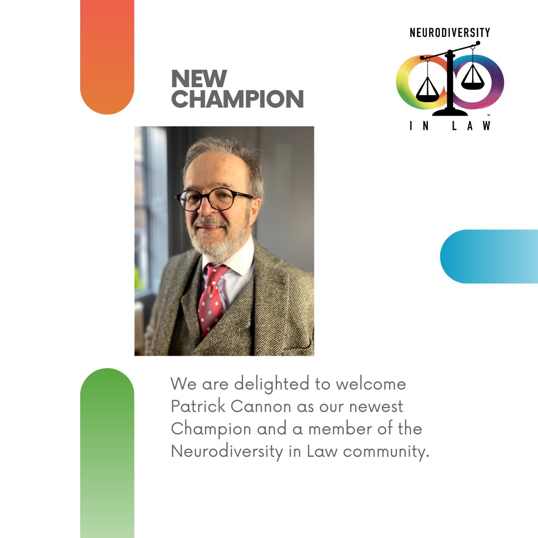 ndin_law's tweet photo. 🌟Announcement - New Champion!🌟

We are delighted to welcome Patrick Cannon @_PatrickCannon as our newest champion. 

Welcome to the neurodiversity community. https://t.co/29Pj84BKvC