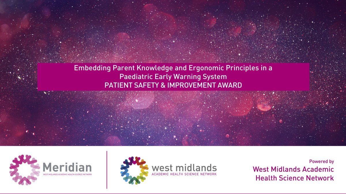 Well done to Birmingham Women’s and Children’s NHS Foundation Trust for Embedding Parent Knowledge and Ergonomic Principles in a Paediatric Early Warning System!

A deserving winner of the Patient Safety and Improvement Award 🏆

#MeridianInnovationAwards20