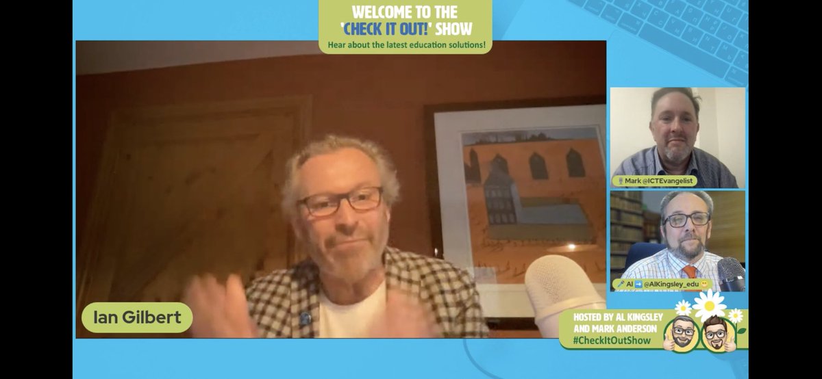 musicmind's tweet photo. Great show to tune into this evening with @ICTEvangelist and @AlKingsley_Edu on the #CheckItOutShow with #ThatIanGilbert from @ITLWorldwide Lovely. Children always at the heart of education. Enough said ♥️ https://t.co/8rBgdZ2tyB
