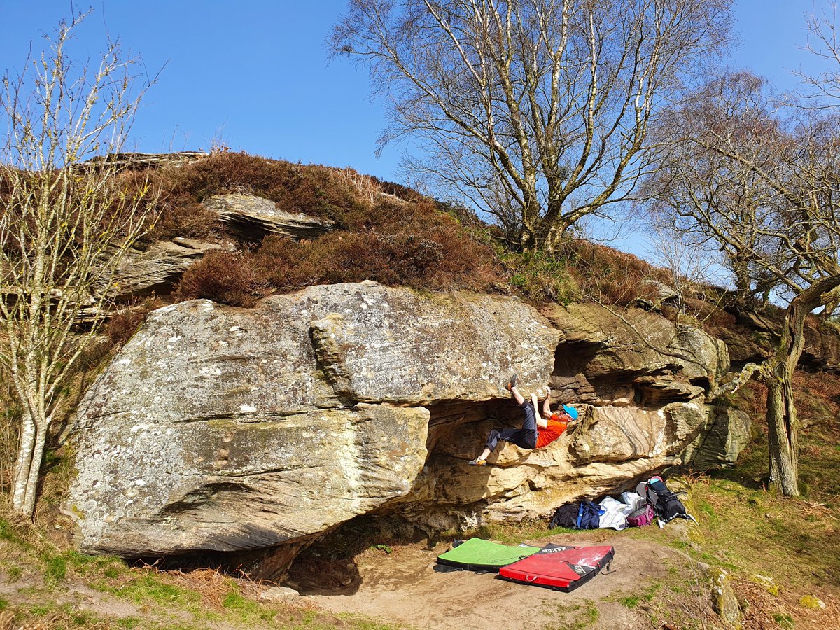 ClimbGB's tweet photo. Hot (possibly too hot) and sunny conditions for a bouldering session at Shaftoe today.
#Northumberland #climbing https://t.co/t2ogrU3Bo7