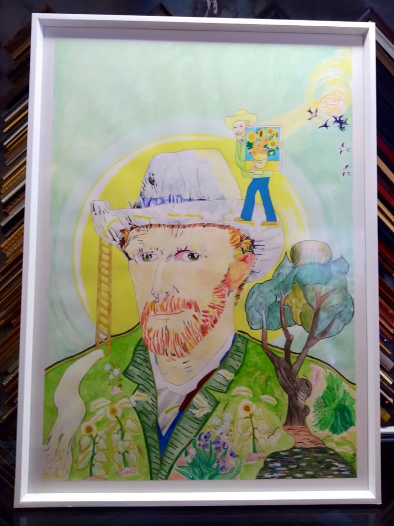 İyi ki doğdun Vincent van Gogh! 

Senin olmadığın bir dünya şüphesiz çok renksiz olacaktı.🎨

Seni, senin renklerinle çizdiğim, anlattığım bu portre benden sana bir doğum günü hediyesi.👩🏻‍🎨 
Kutlu olsun🎂

(Karışık teknik, 2020-21, İstanbul) 

#VanGogh #DoğumGünü