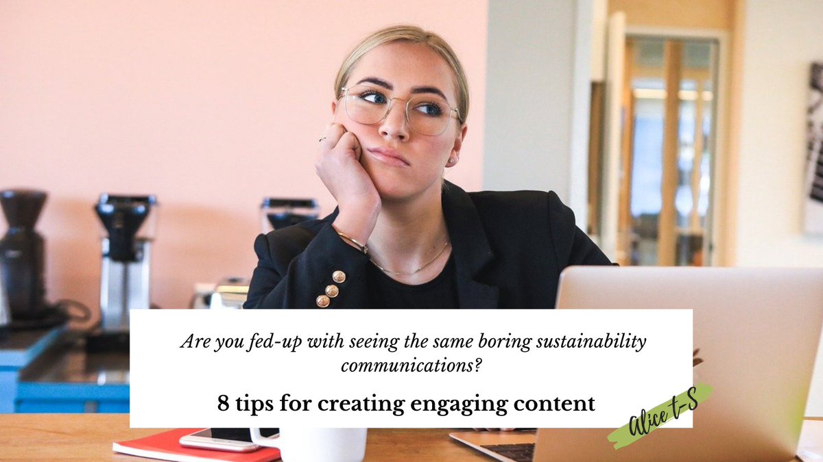 TheSavvyGreen's tweet photo. Are you fed up with seeing the same boring sustainability communications? I've got 8 tips on how to create exciting #ecocommunications! 

Find out more: 
https://t.co/fHudu70gvz

#sustainabilitycommunications
#sustainablemarketing 
#SustainableBusiness
#sustainableliving https://t.co/hmV27KdXa3