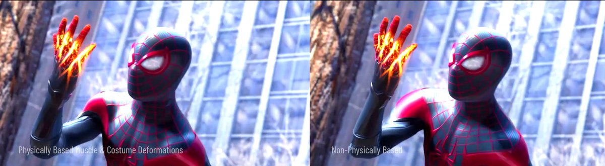В Spider-Man: Miles Morales для PS5 добавили реалистичную деформацию мышц на некоторых костюмах