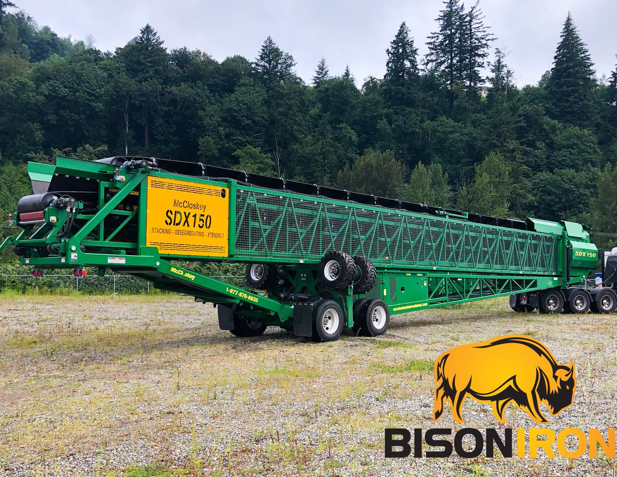 BisonIron's tweet photo. Throwback to the McCloskey SDX150 being delivered after being showcased at CONEXPO2020!  

Did you know the telescoping SDX150 can handle production rates up to 800TPH?!

Want to learn more?  Get in touch!
📞:1-604-813-2424
✉️:info@bisoniron.com
🖱https://t.co/BDJKDI6Nzy https://t.co/1P7BCztGNq