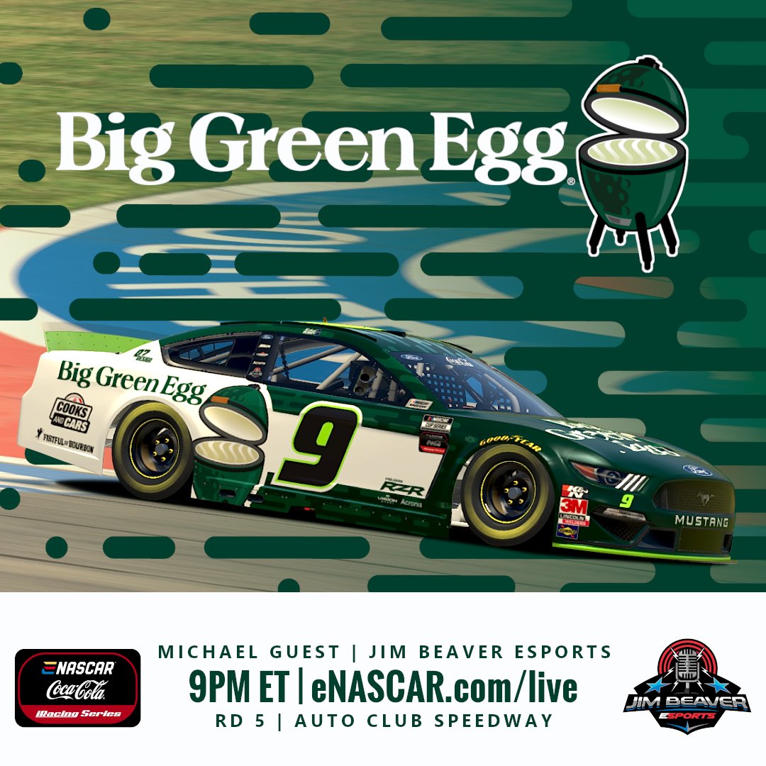 Finish the lyric for us: 🎵 Going back to Cali... 🎵
@caine_cook and @mguest33 hit the track from @ACSupdates at 9PM ET on eNASCAR.com/live!
@fistfulbourbon @biggreenegg @polarisrzr @_visionwheel_ @acronis @iRacing @NASCAR
