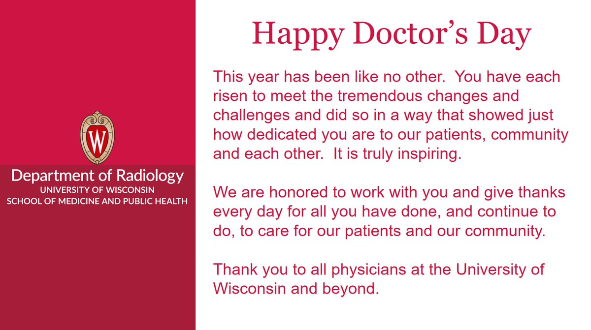 We are so grateful for the incredible effort that our physicians put towards the care of our patients every day. Thank you, and happy #DoctorsDay2021!