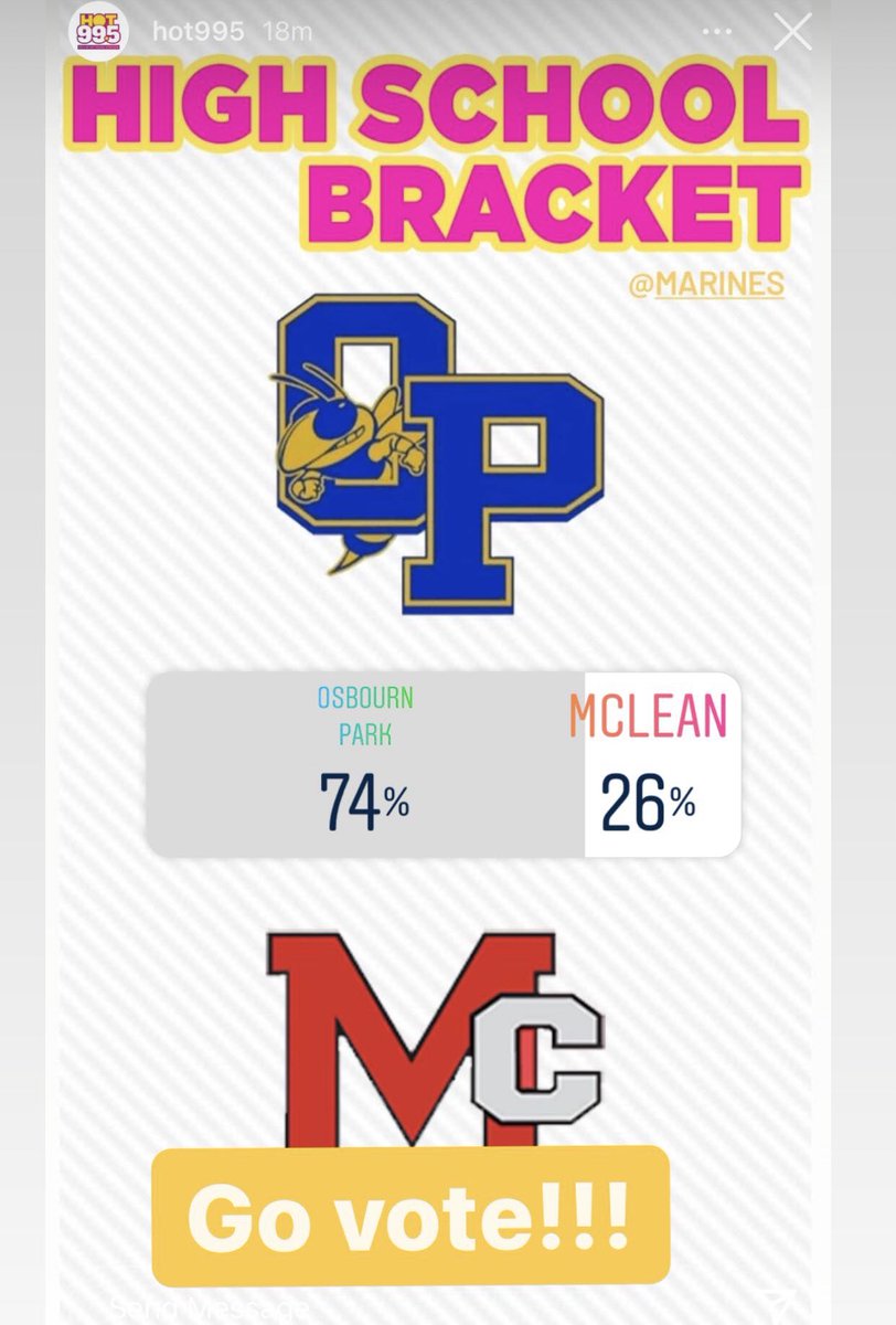 OPHSCounseling's tweet photo. Voting is live! Go to 99.5 Instagram stories! 💙💛 https://t.co/eKhoKpz7we
