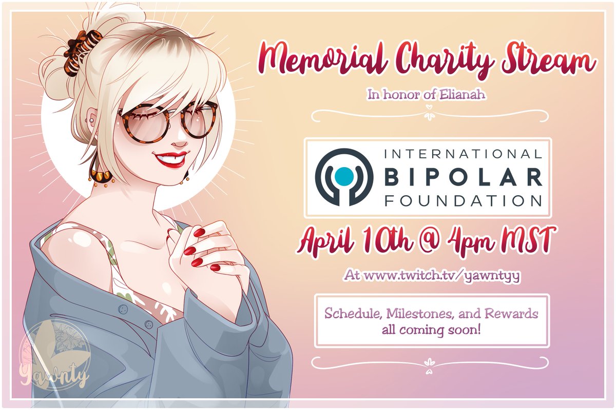 yawntyy's tweet photo. 💖Memorial Charity Stream - March 10th @ 4pm MST

My first stream back from break will be a charity stream in memory of my sister for @IntlBipolar!

I'll be working on the stream schedule and other details in the coming week!
#charity #charitystream #Vtuber #VTuberEN #bipolar https://t.co/5QNxRKf1Xq