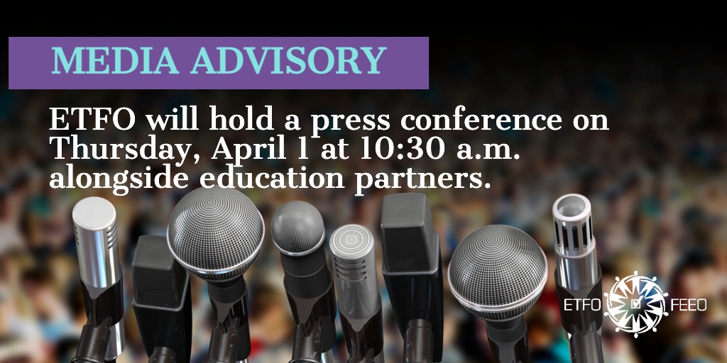 Elementary Educators (@etfoeducators) on Twitter photo NEWS UPDATE:
Thursday at 10:30 a.m. #ETFO will hold a virtual press conference with <a href="/AEFO_ON_CA/">AEFO</a> <a href="/OECTAProv/">Catholic Teachers</a> <a href="/osbcucscso/">OSBCU-CSCSO</a> <a href="/osstf/">OSSTF Communications</a> <a href="/OntAutism/">ONTAutismCoalition</a> and others to share concerns about Ford's plan to make #onted virtual learning permanent.
Watch it live 👇
kastio.com/watch/etfo-pre… #onpoli NEWS UPDATE:
Thursday at 10:30 a.m. #ETFO will hold a virtual press conference with <a href="/AEFO_ON_CA/">AEFO</a> <a href="/OECTAProv/">Catholic Teachers</a> <a href="/osbcucscso/">OSBCU-CSCSO</a> <a href="/osstf/">OSSTF Communications</a> <a href="/OntAutism/">ONTAutismCoalition</a> and others to share concerns about Ford's plan to make #onted virtual learning permanent.
Watch it live 👇
kastio.com/watch/etfo-pre… #onpoli
