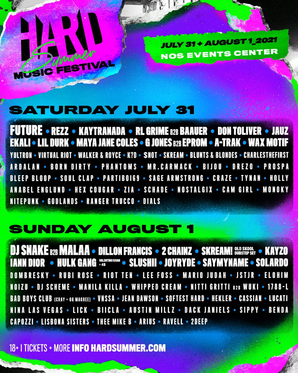 2021 Hard Summer lineup