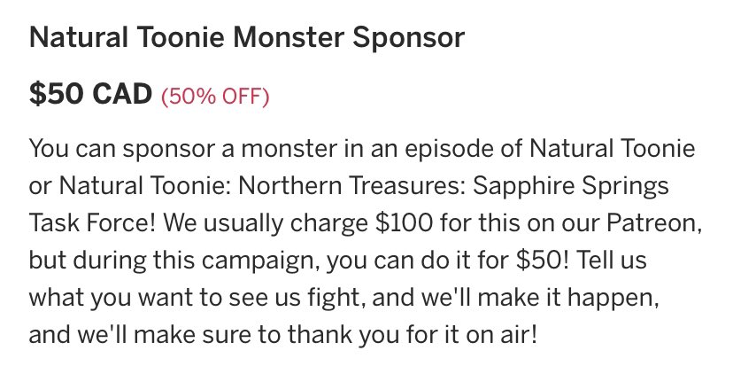 tomzalatnai's tweet photo. And while I’m here highlighting perks, here’s 2 that I’m surprised nobody has bought yet- a monster of your choice on @NaturalToonie and the ability to NAME OUR STUDIO MICROPHONES WHATEVER YOU WANT. Both at https://t.co/6obCFF9C0x while supplies lastttttt https://t.co/JDR1VEdl1P