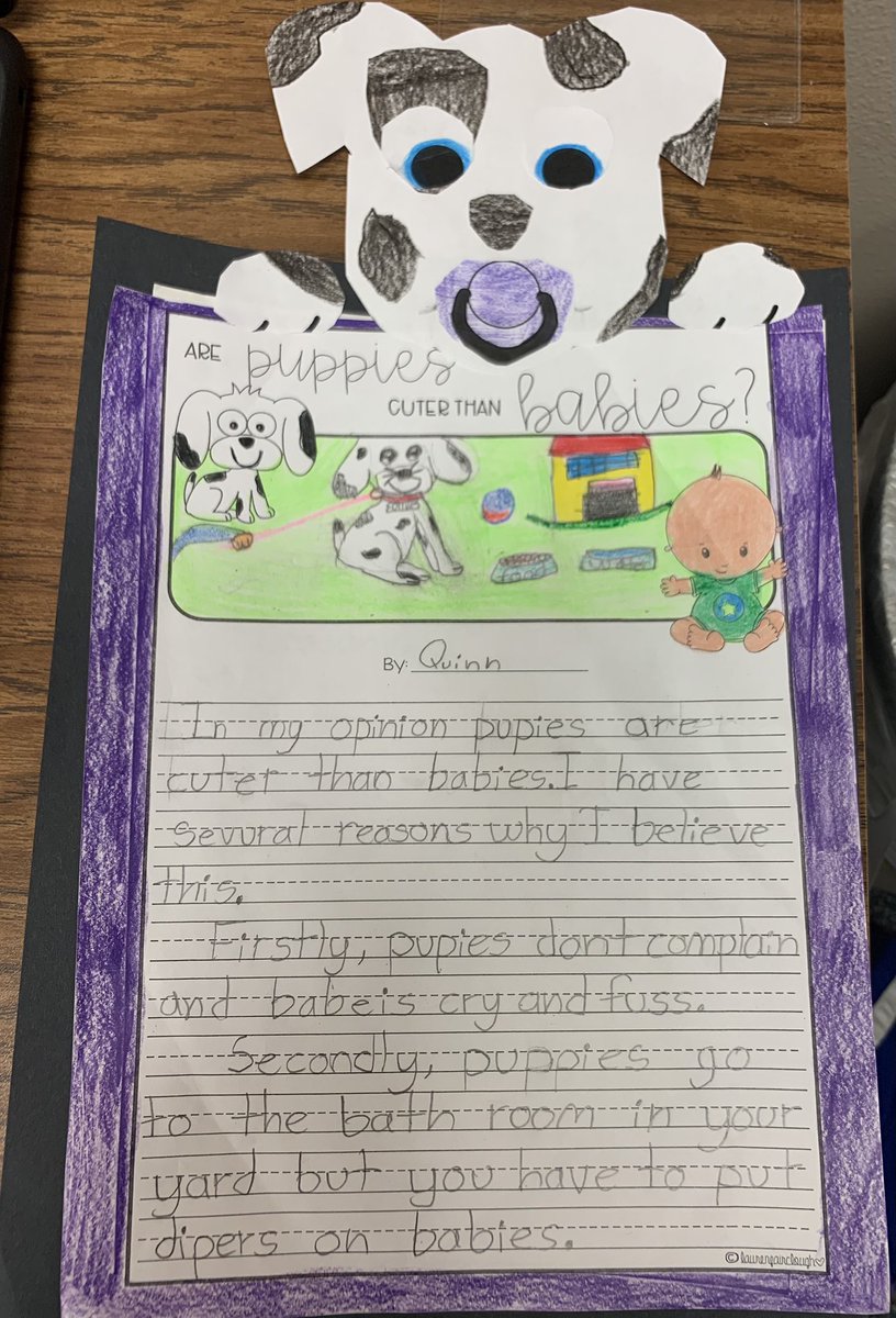 mrskimfarris's tweet photo. Puppies 🐶 vs. Babies 👶! We have our opinions! What’s yours?? @PowellCISD https://t.co/WiZEy0yT2p