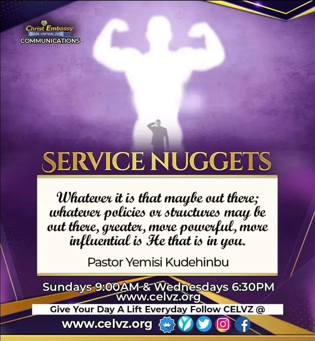 CELVZ1's tweet photo. 📌 THIS IS THE ESSENCE OF EASTER

Whatever it is that maybe out there; whatever policies or structures may be out there, greater, more powerful, more influential is He that is in you ~ Pastor Yemisi Kudehinbu 
6:30PM On Wednesday 2moro
@ https://t.co/GoaJ8beZSE https://t.co/qLMmoWL7vy